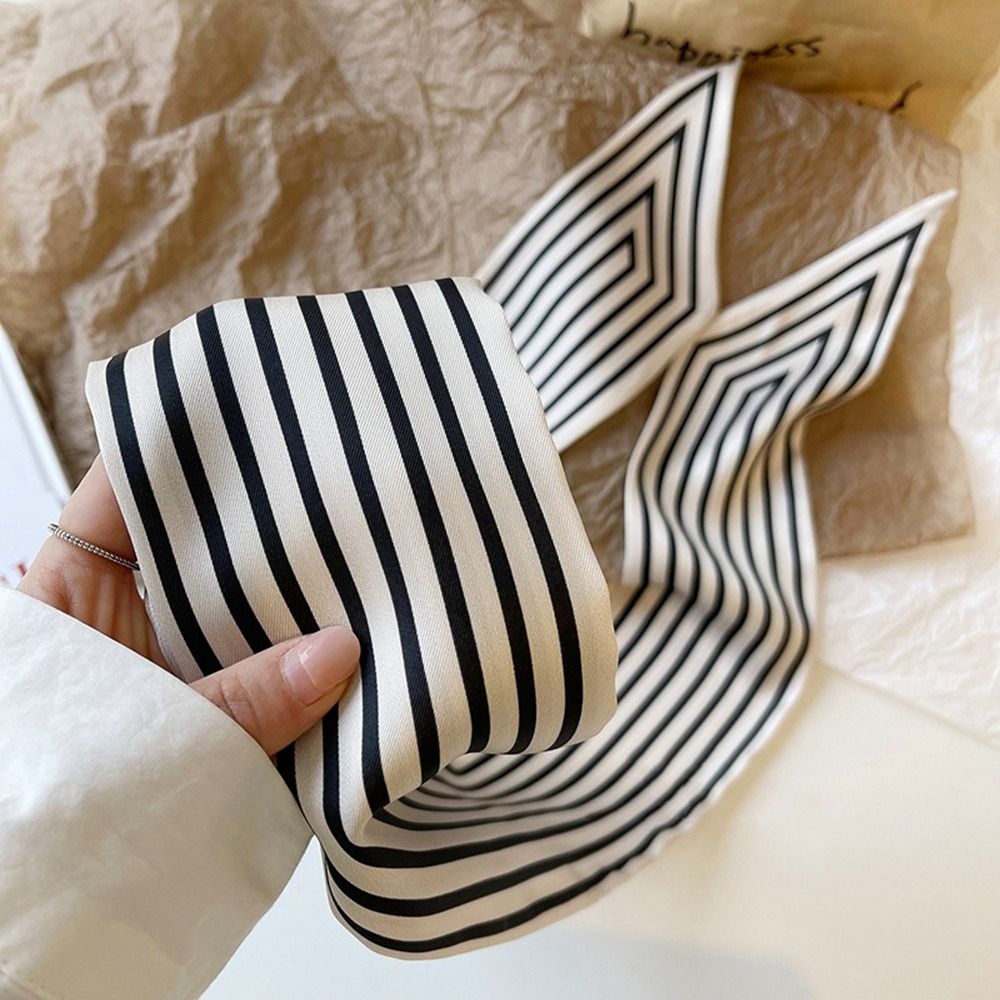 Face Scarf Mask - Elegante pañuelo francés a rayas para