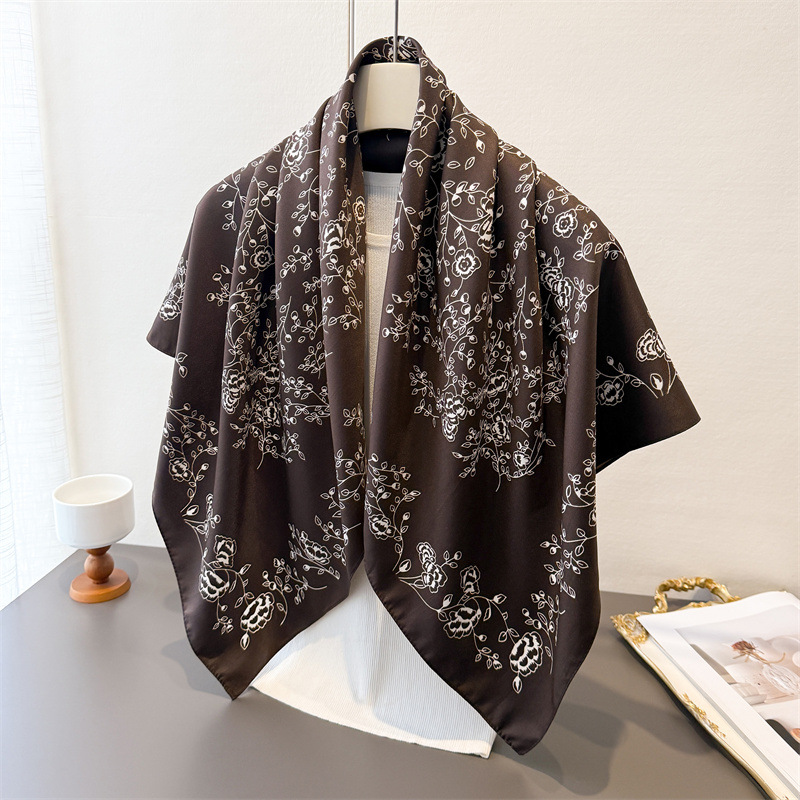 Ascot Neck Scarf - Pañuelo cuadrado de lujo vintage de