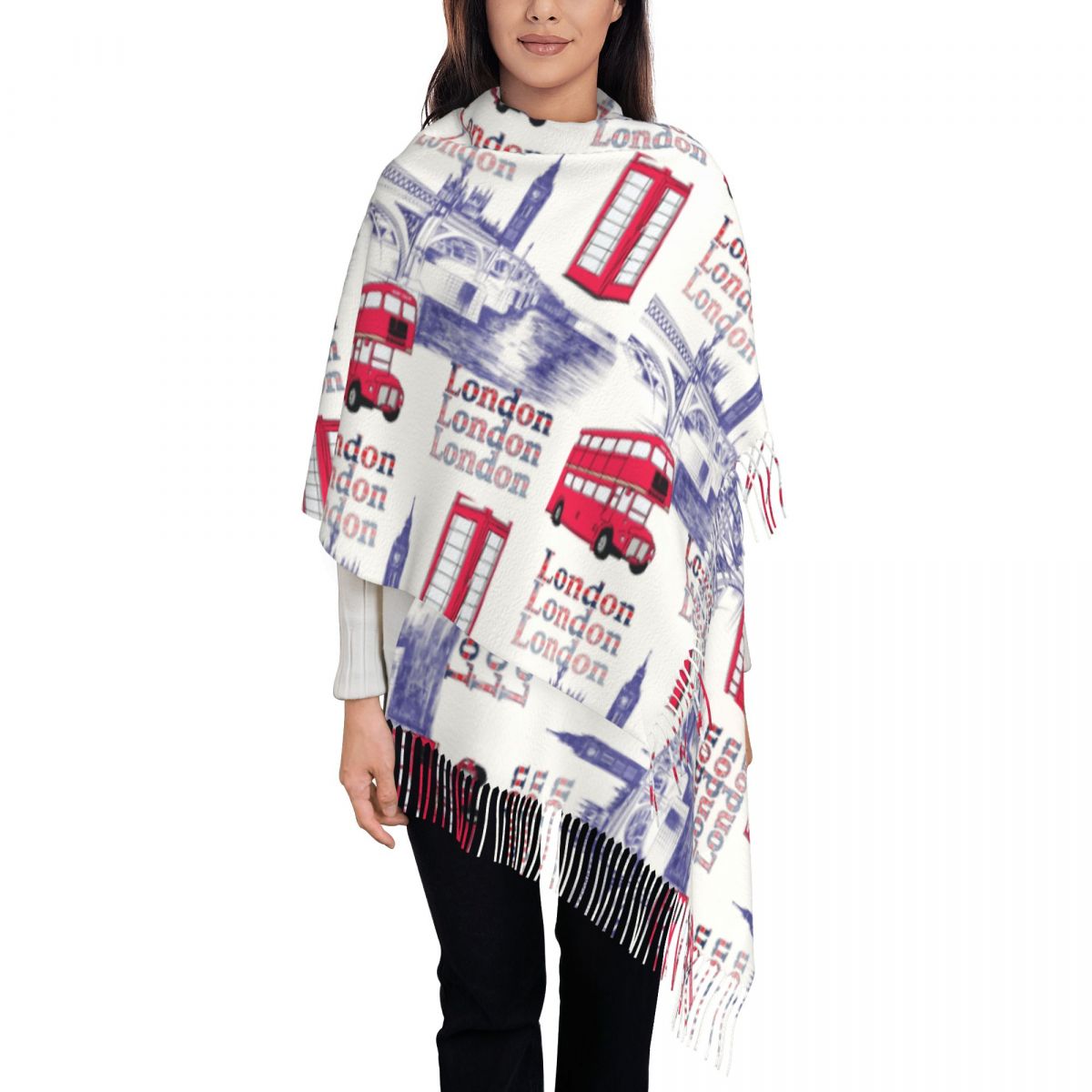 Pashmina Wrap Large - Chales de escenas de Inglaterra de