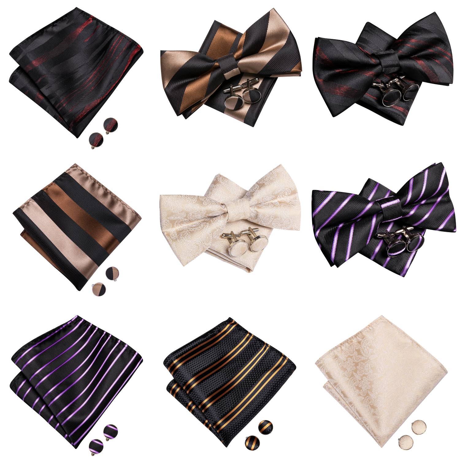 Bow Tie Pre Tied - Pajarita para hombre, gemelos preatados, rojo,