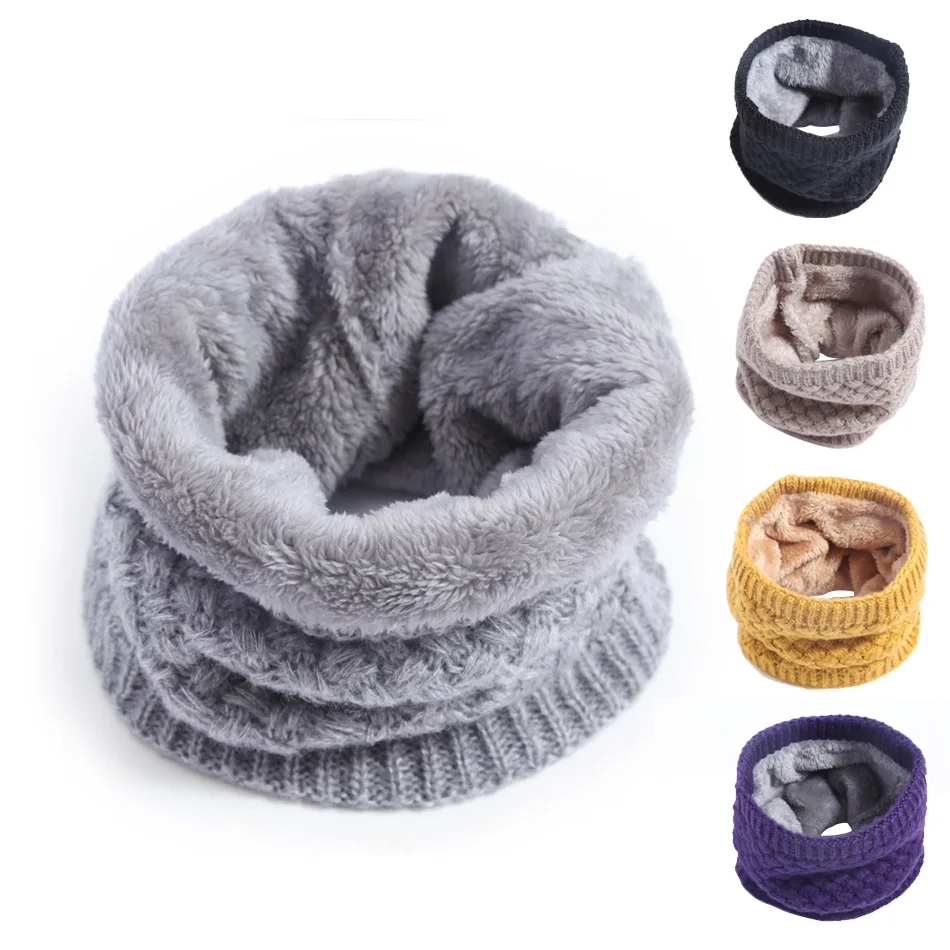 Infinity Scarf Knit - Calentador de cuello de lana Polar