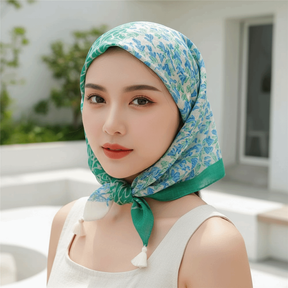 Bandana Cotton - Pañuelo Cuadrado de Algodón y Lino