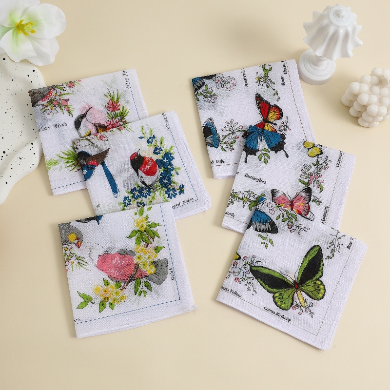 Pocket Square Set - Paquete de 6 pañuelos para mujer,