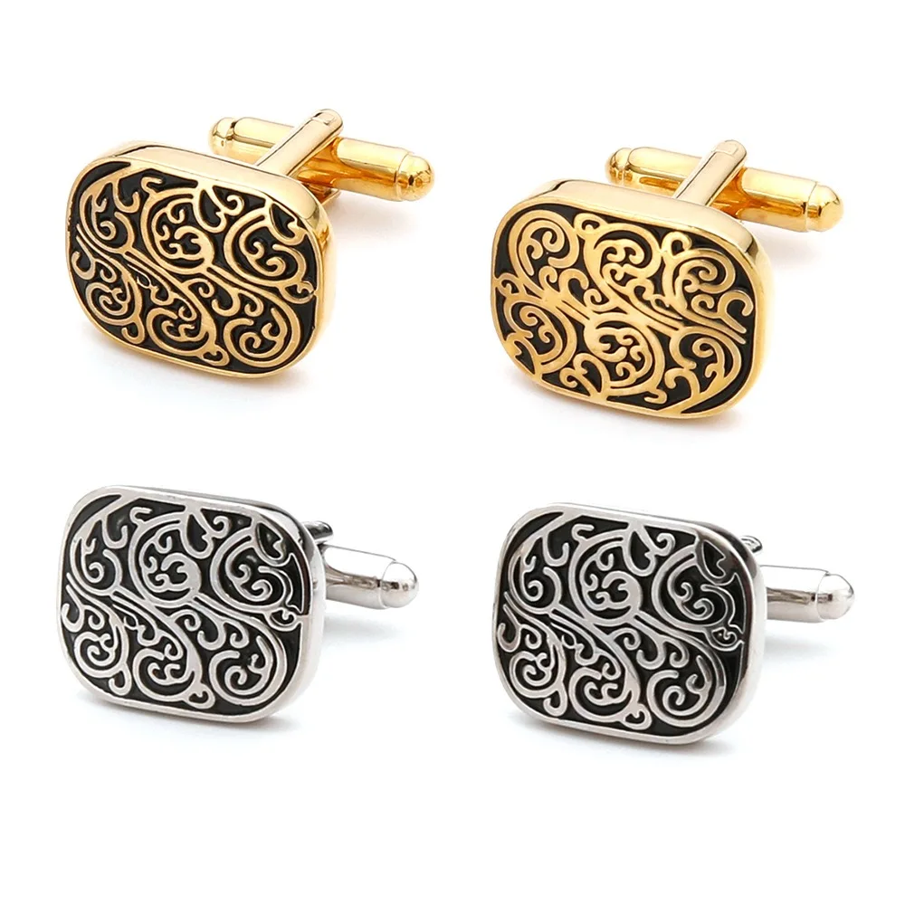 Tie Clip Silver - Gemelos dorados de alta calidad, diseño