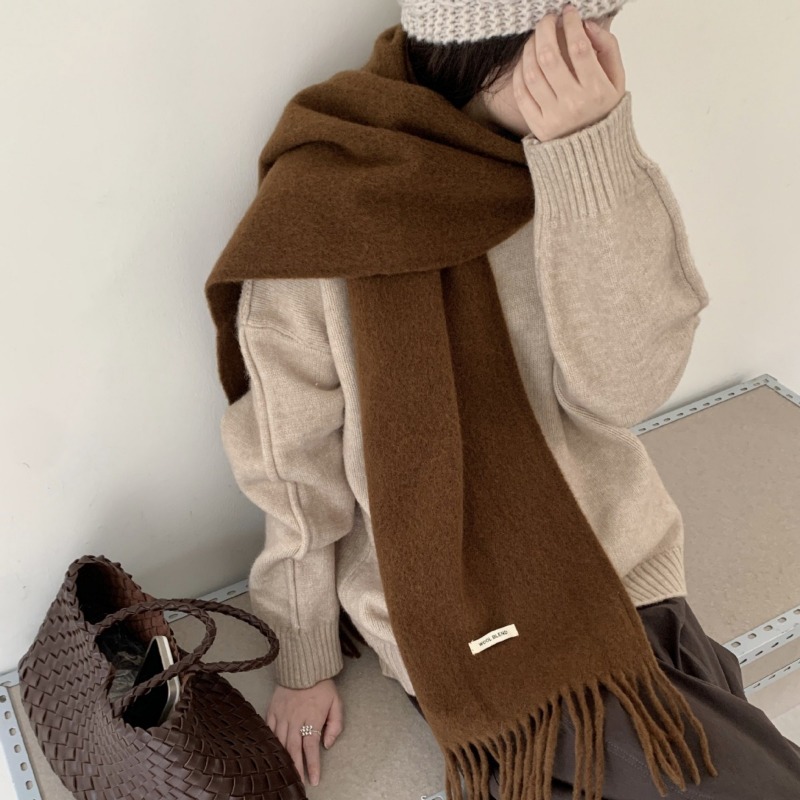 Muffler Men Wool - Versión coreana elegante bufanda con borlas
