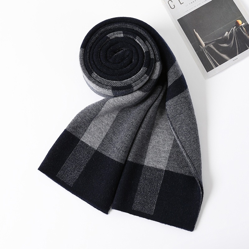 Muffler Men Wool - Bufanda de lujo para hombre, bufanda