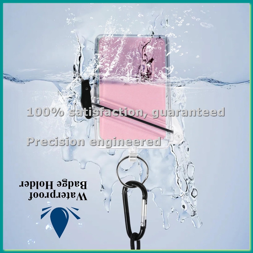 Lanyard Badge Holder - Paquete de 5 Fundas Impermeables para