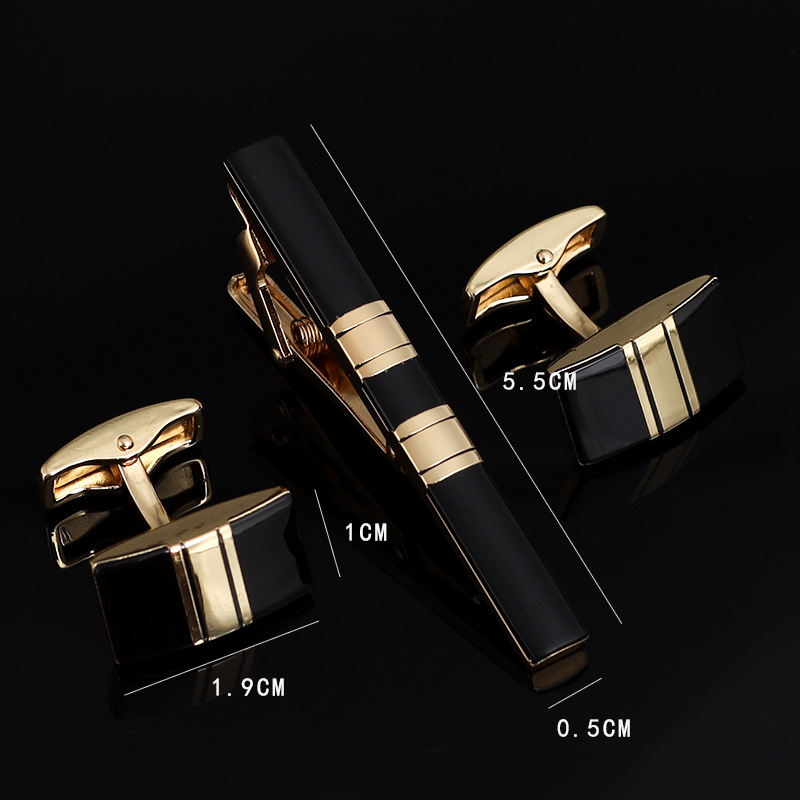 Tie Bar Set Gift - Conjunto de gemelos con Clip para