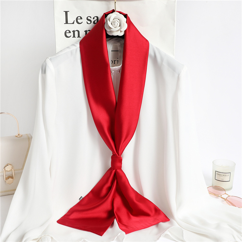 Ascot Neck Scarf - Pañuelo largo de seda de color