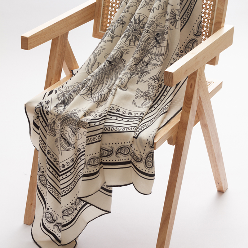 Pashmina Wrap Large - Bufanda de seda de lana para