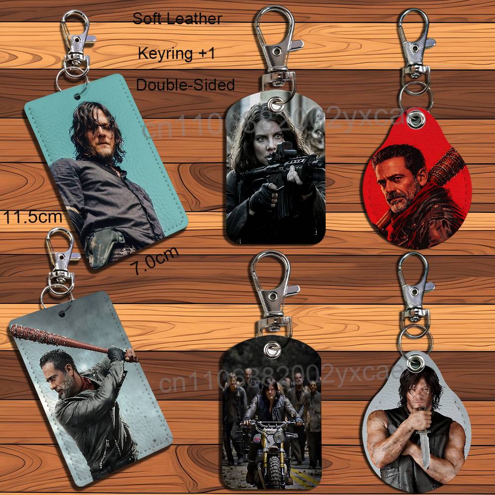 Lanyard Badge Holder - Porta-credenciales de cuero Negan Maggie Walking