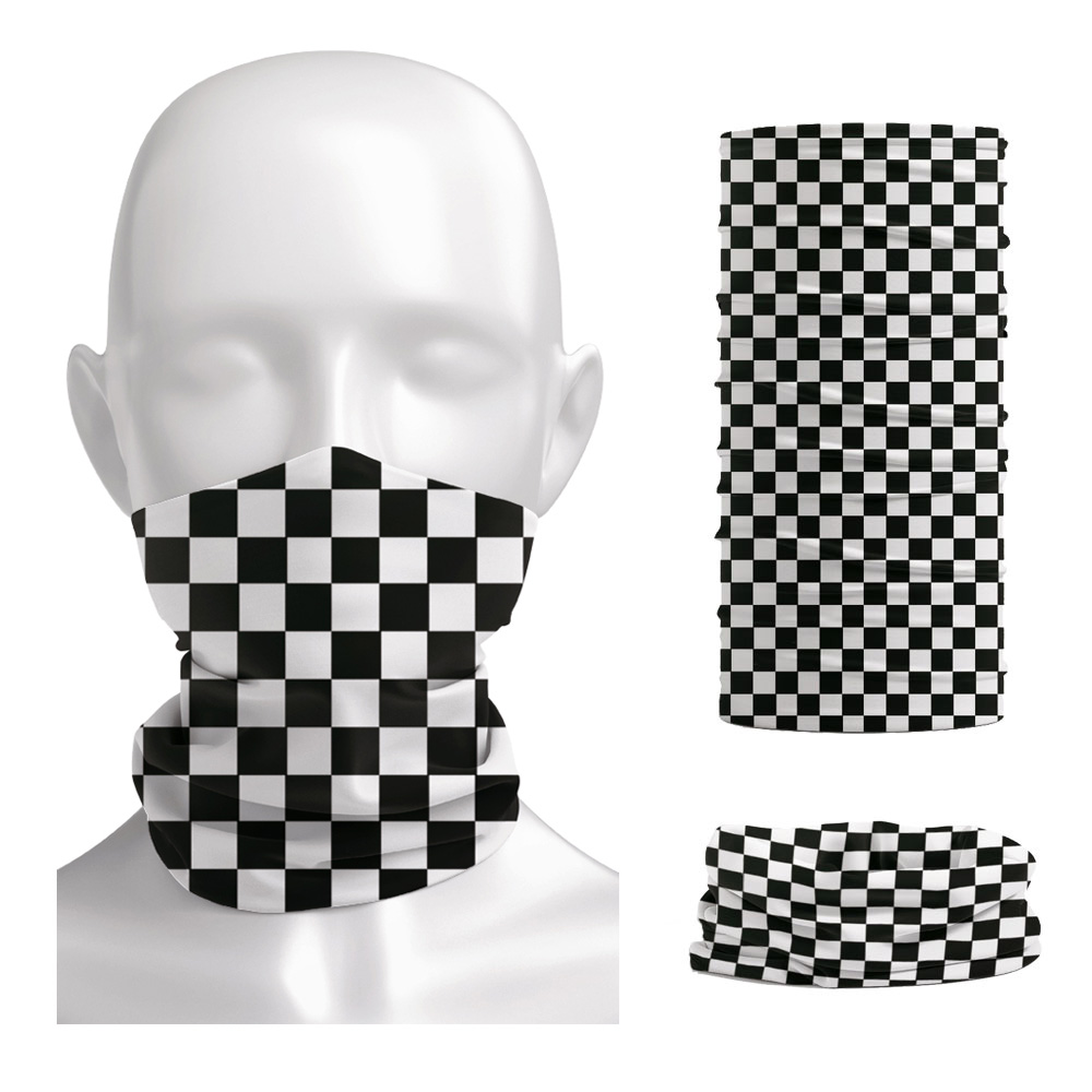 Neck Warmer Tube - Diadema estampada a cuadros Ska, calentador