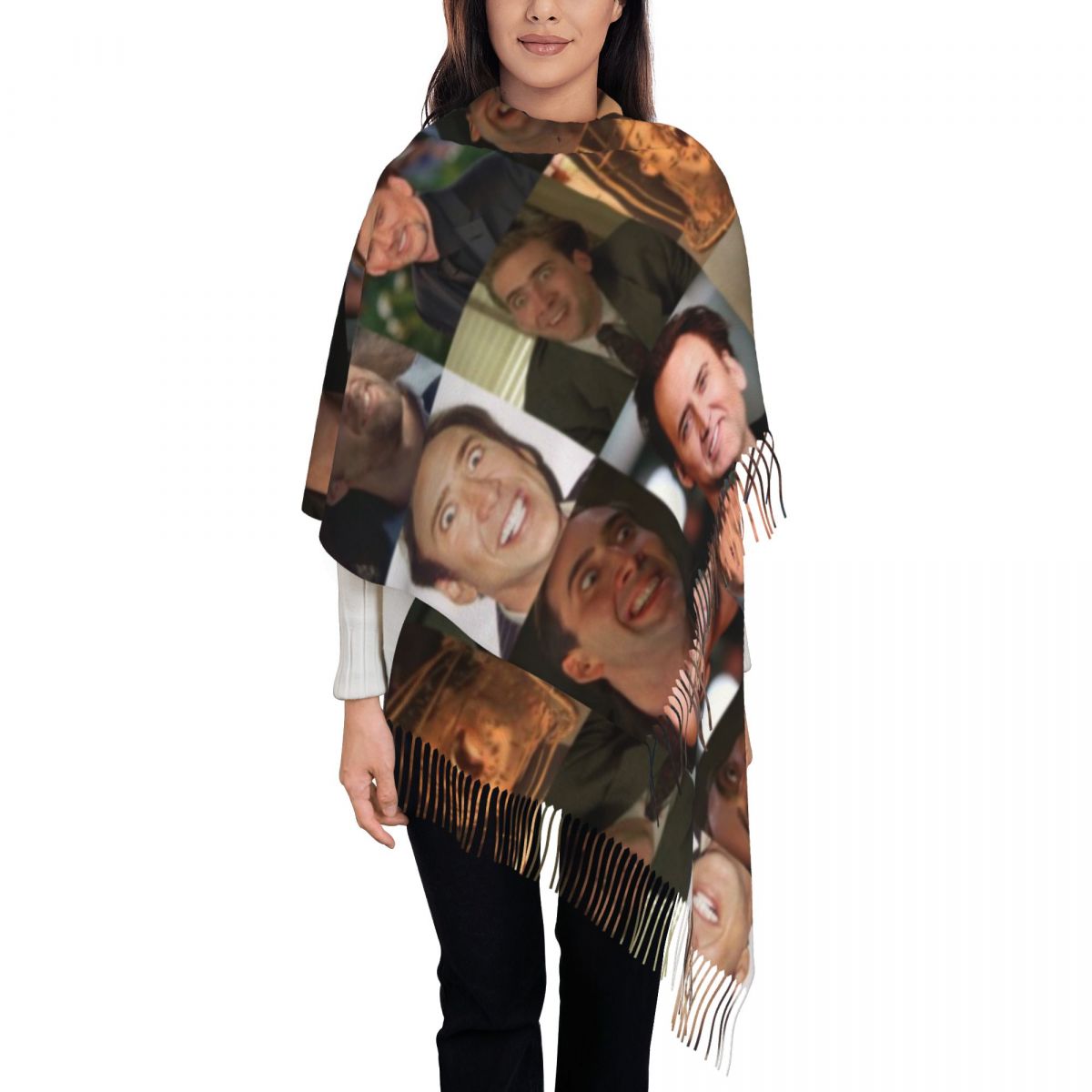Nicolas Cage-chal Meme con car - Pashmina Wrap Large reseña y precio