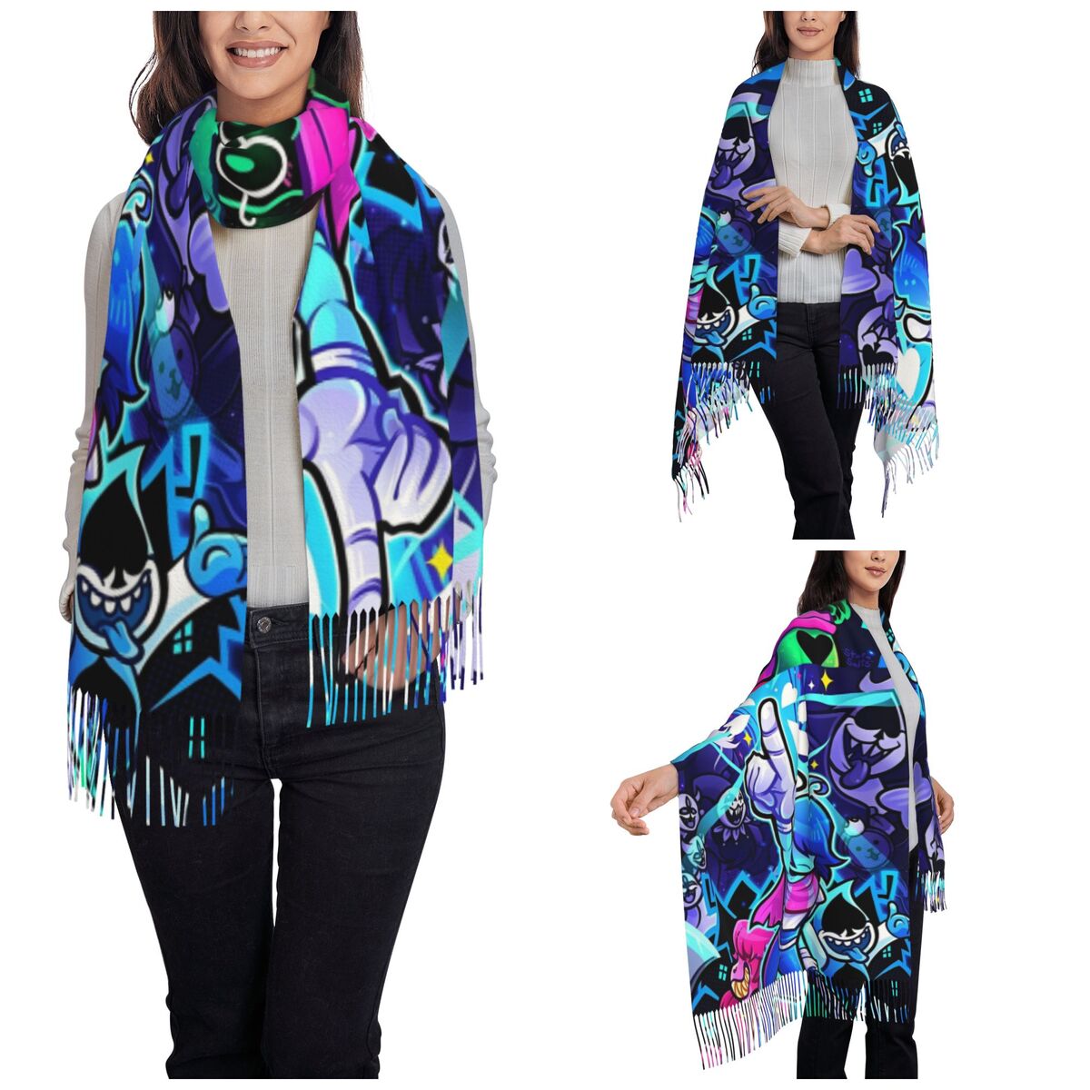 Deltarunes Chal Wraps Bufanda  - Pashmina Wrap Large reseña y precio