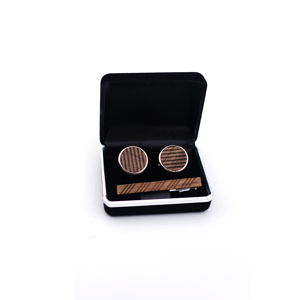 Gemelos de madera de alta cali - Tie Bar Set Gift reseña y precio