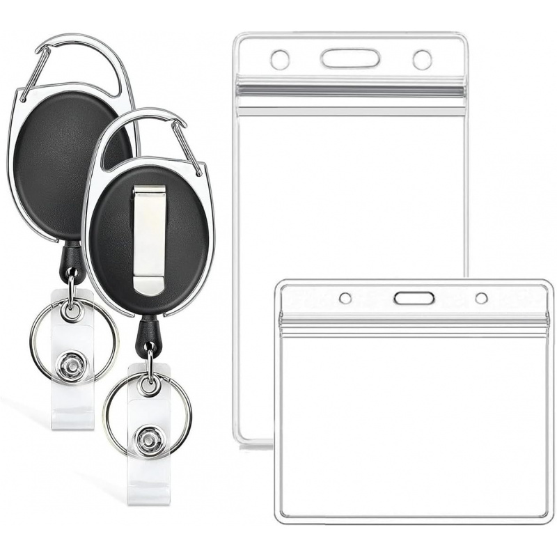 Paquete de 2 Porta Tarjetas de - Lanyard Badge Holder reseña y precio