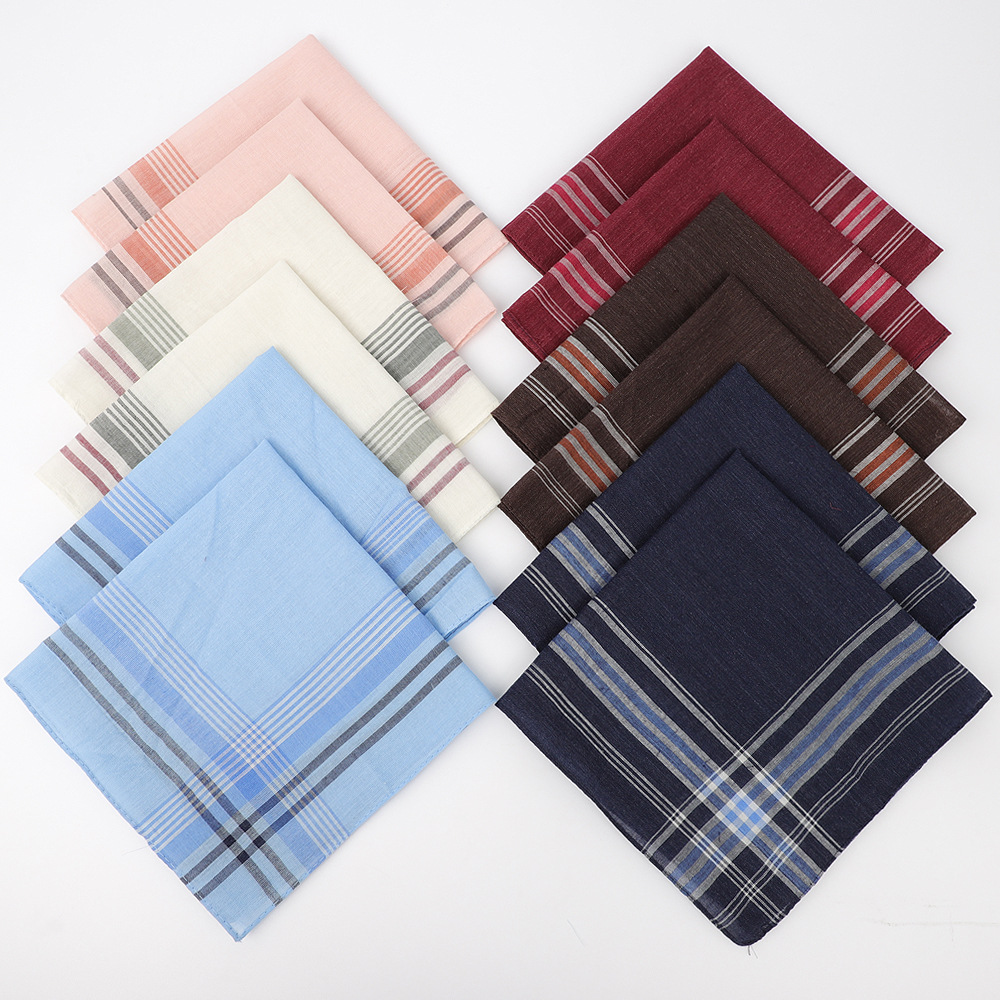 Pañuelo a rayas a cuadros de c - Handkerchief Cotton Men reseña y precio