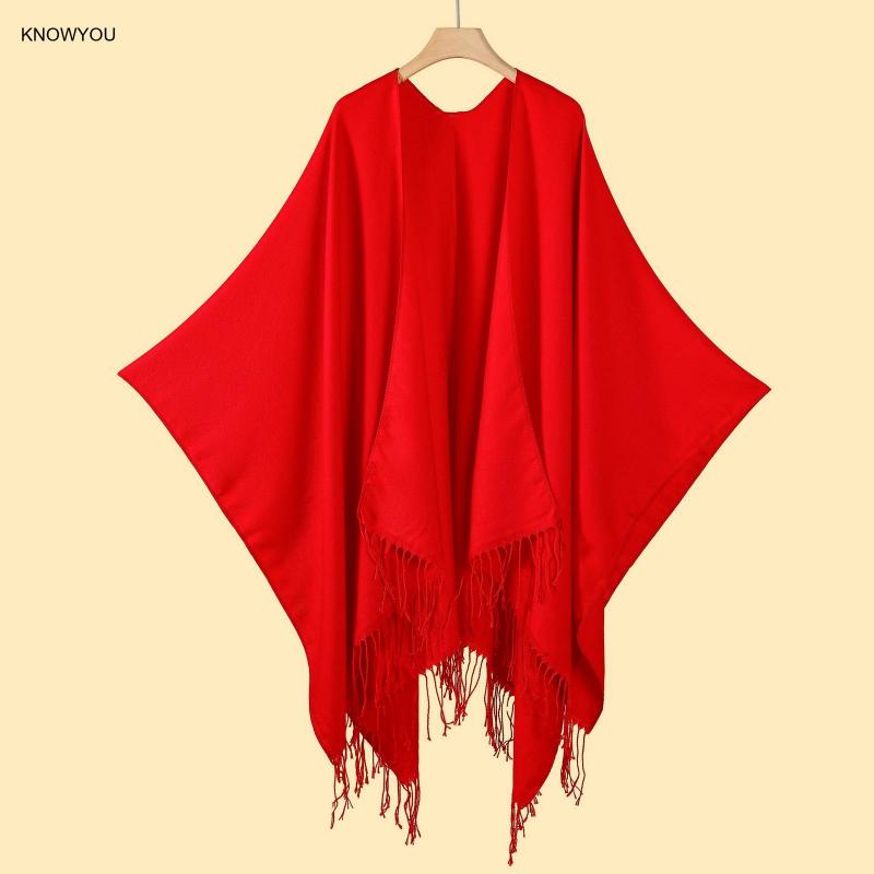 Ponchos de Color liso para hom - Muffler Men Wool reseña y precio