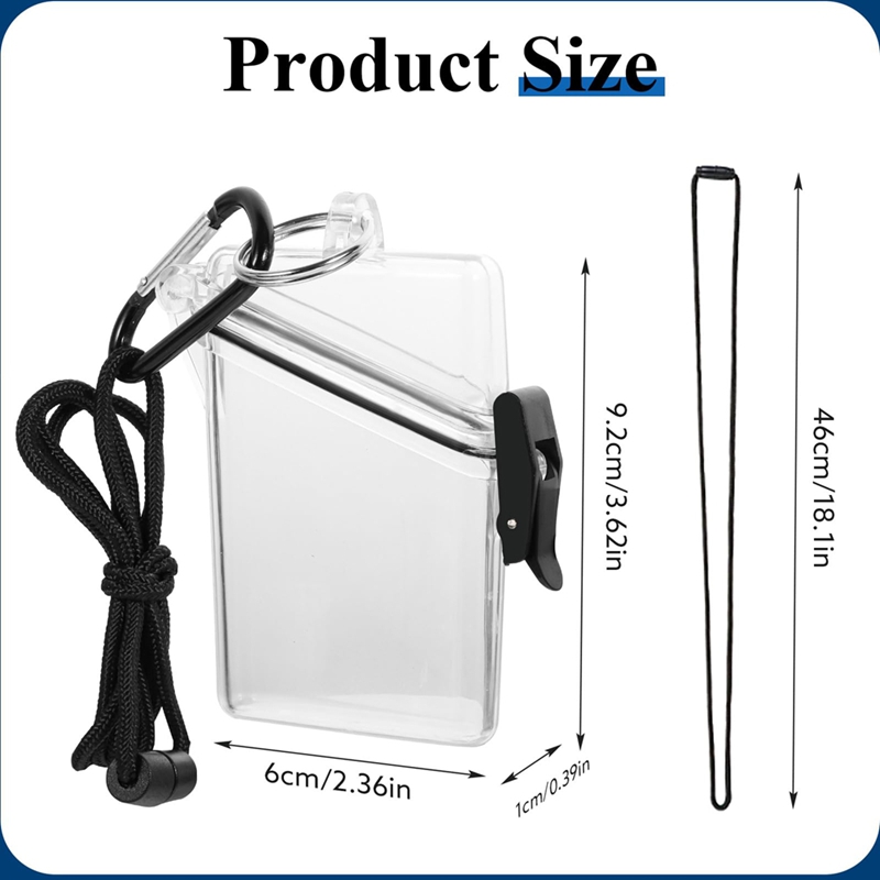 Paquete de 5 Fundas Impermeabl - Lanyard Badge Holder reseña y precio