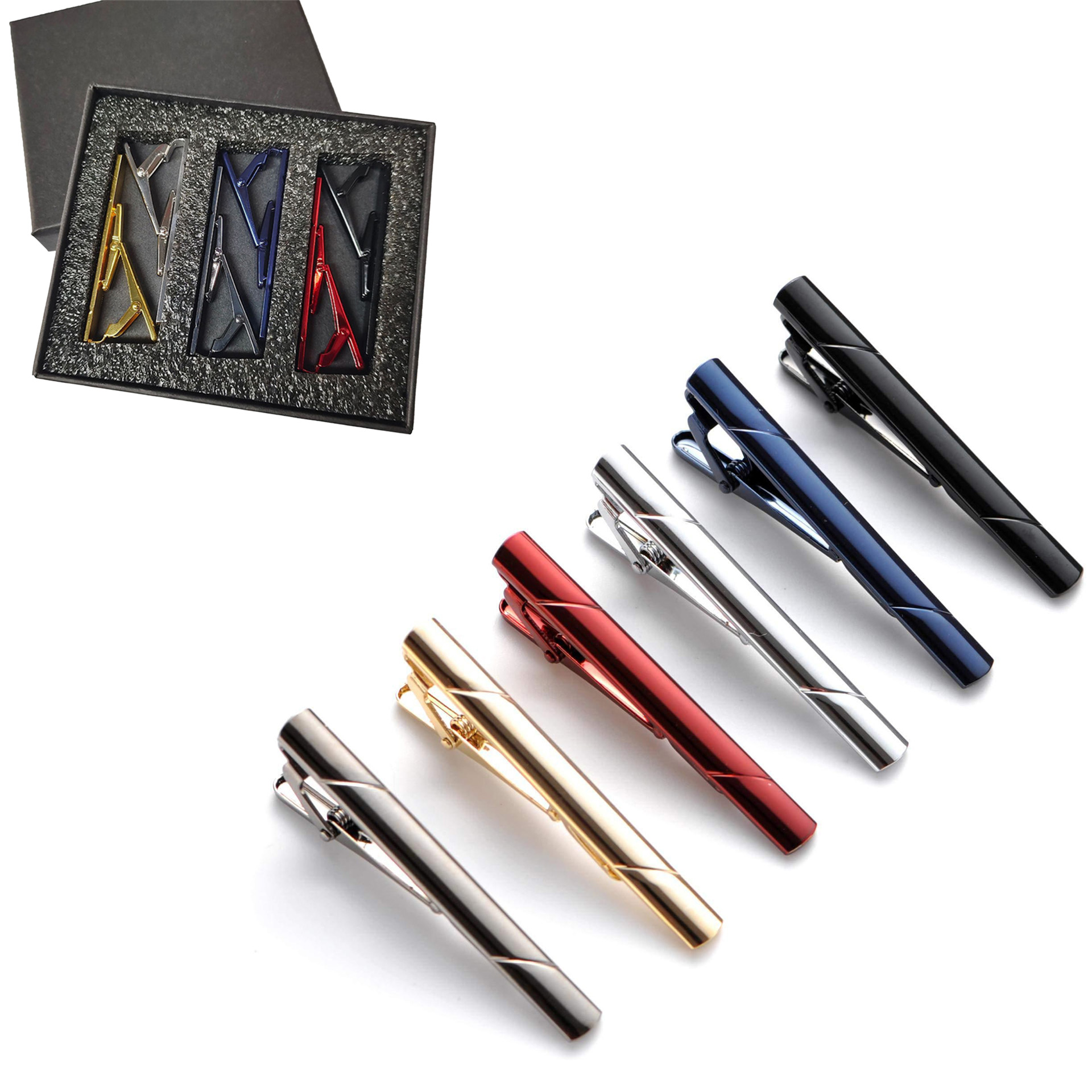 Clips de Corbata Metálicos, Ju - Tie Bar Set Gift reseña y precio