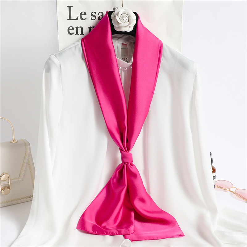 Pañuelo largo de seda de color - Ascot Neck Scarf reseña y precio