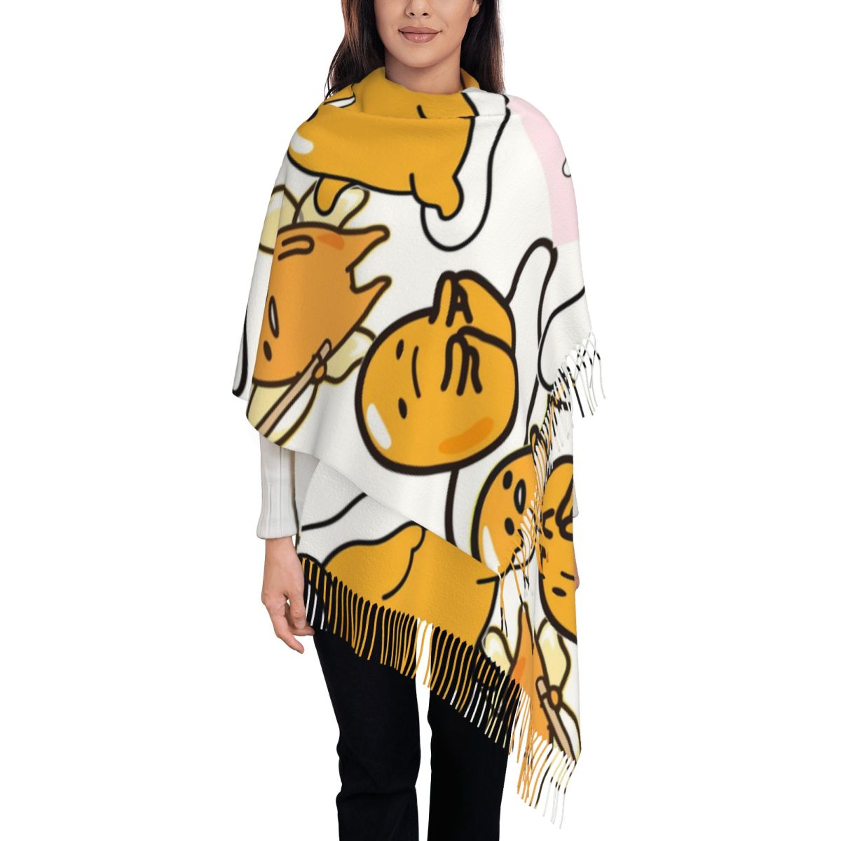 Gudetama Bufanda linda de dibu - Pashmina Wrap Large reseña y precio